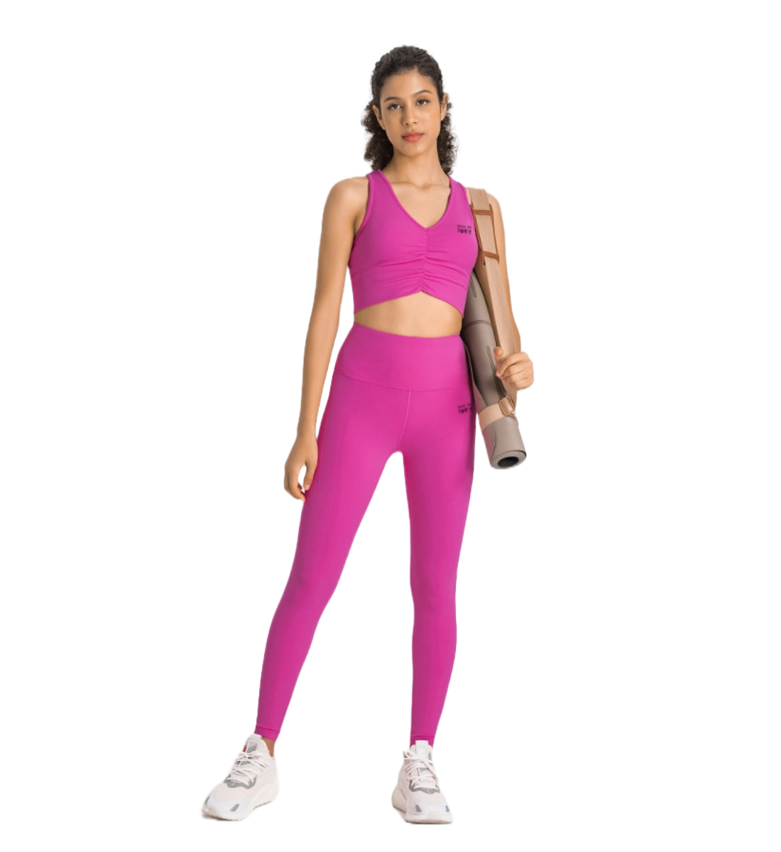Womens Designer Athletic Tape Tracksuit Set With Bra And Leggings