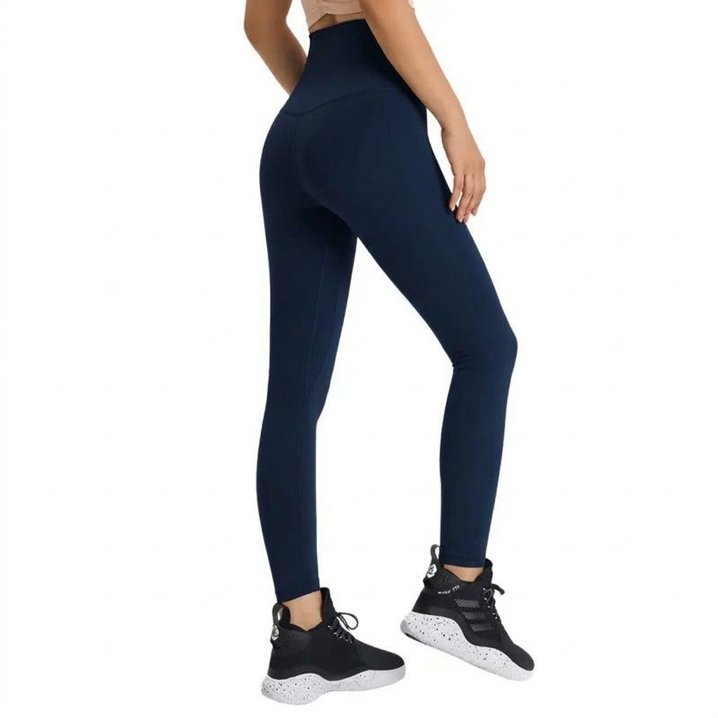 5933495211055058675 Women High Quality Super High Waist Leggings With Pocket Deep Blue - Image 1